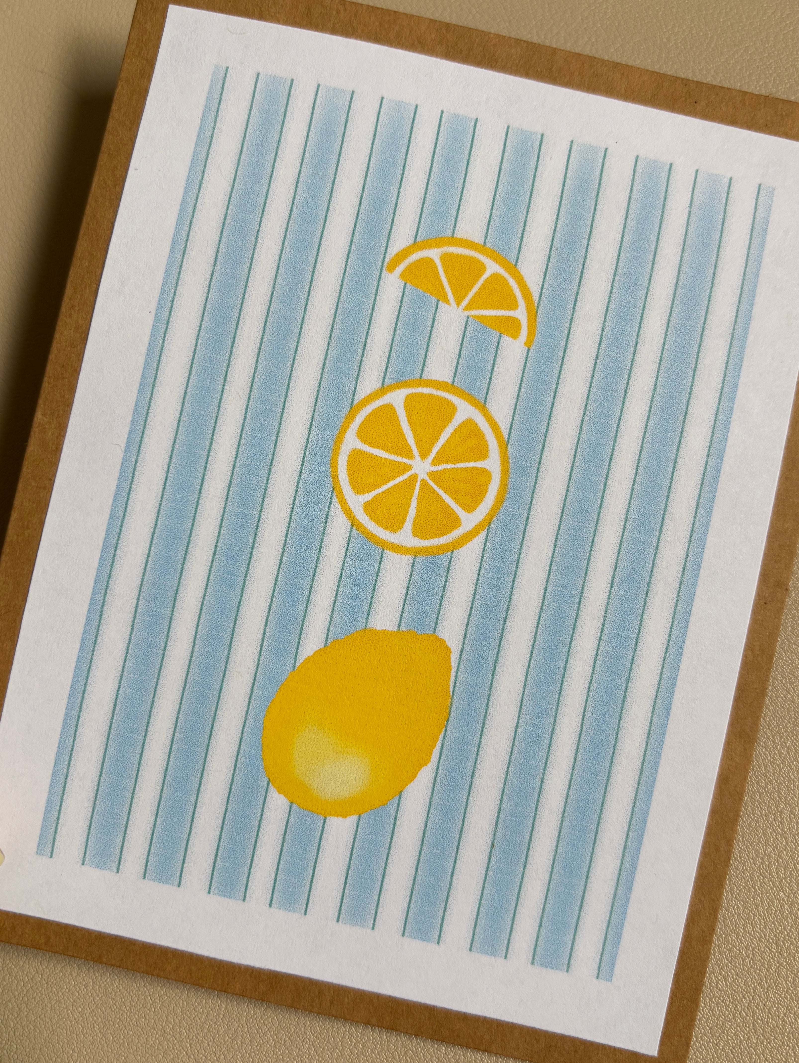 Picnic Lemons Greeting Card