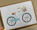Bicycle with Flower Basket Greeting Card