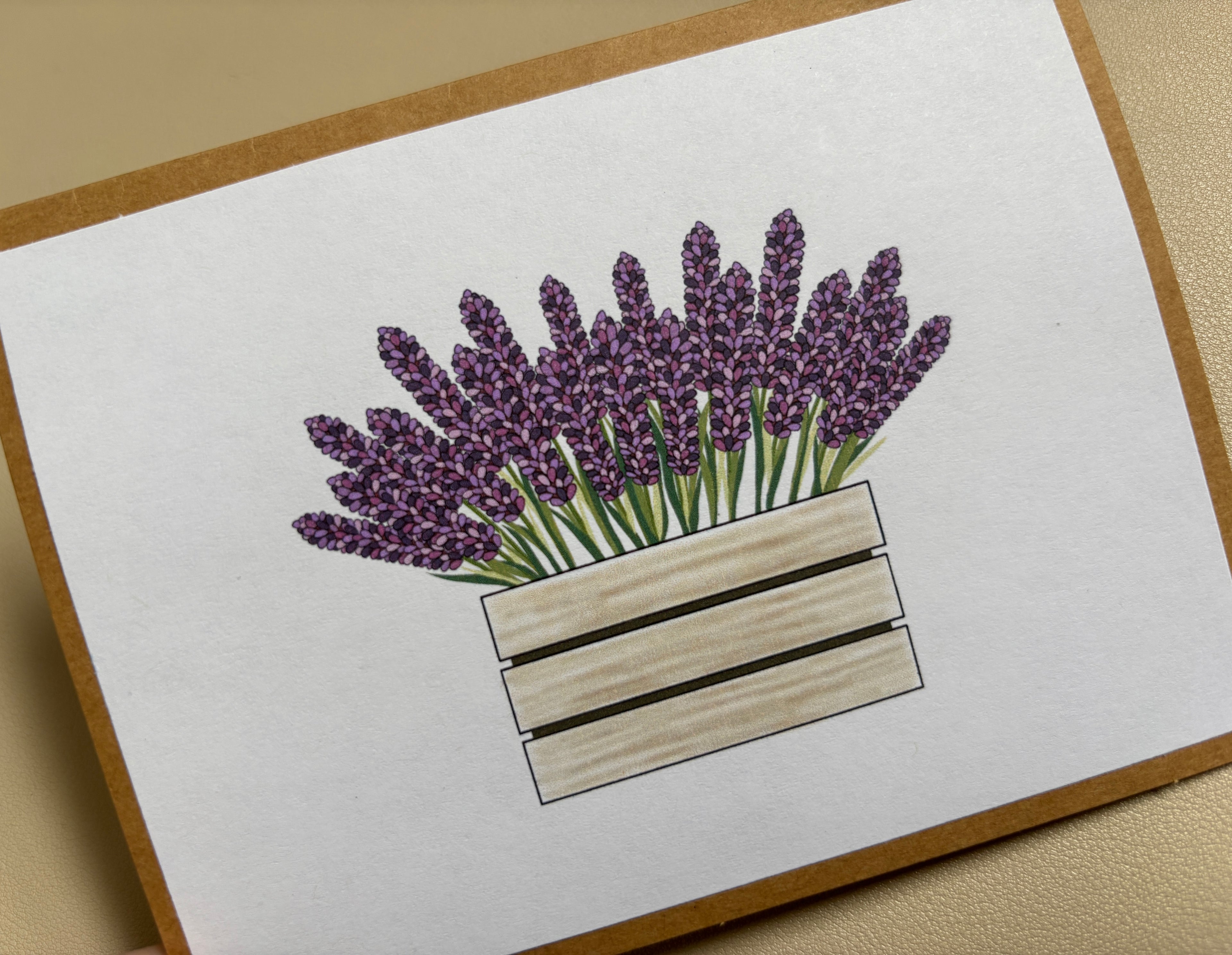Lavender Garden Box Greeting Card