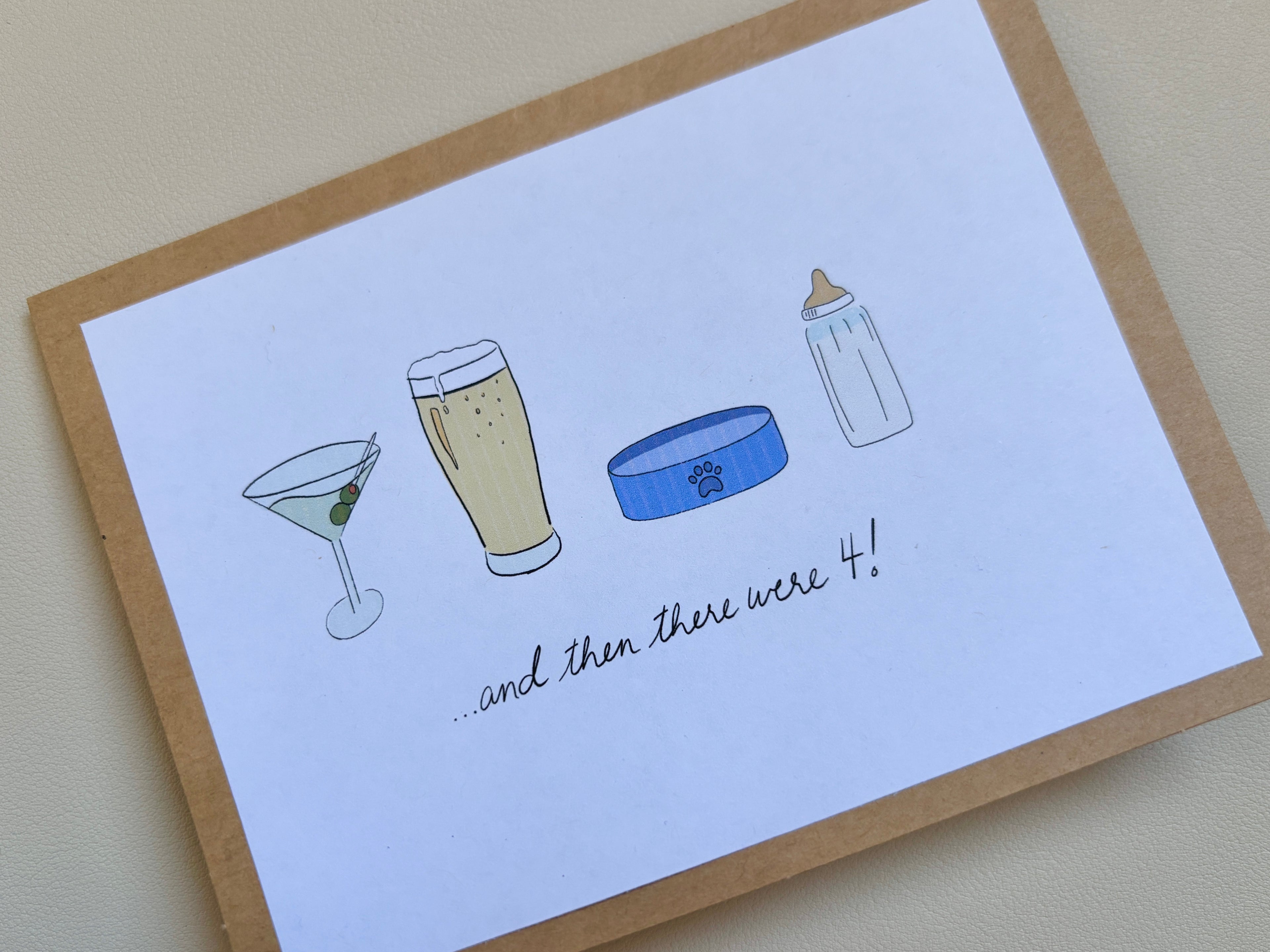 '...and then there were 3/4/5' New Baby Card