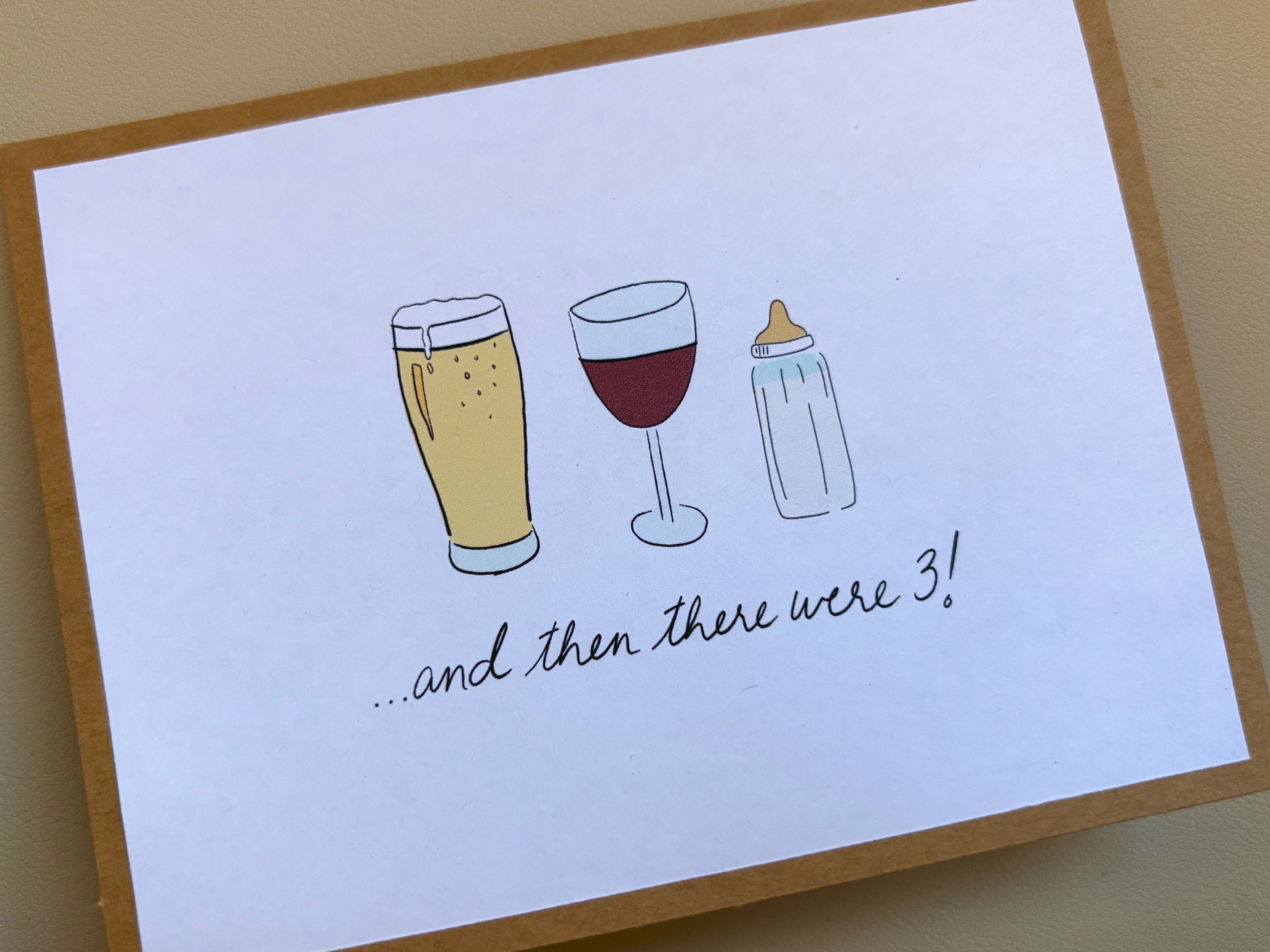 '...and then there were 3/4/5' New Baby Card