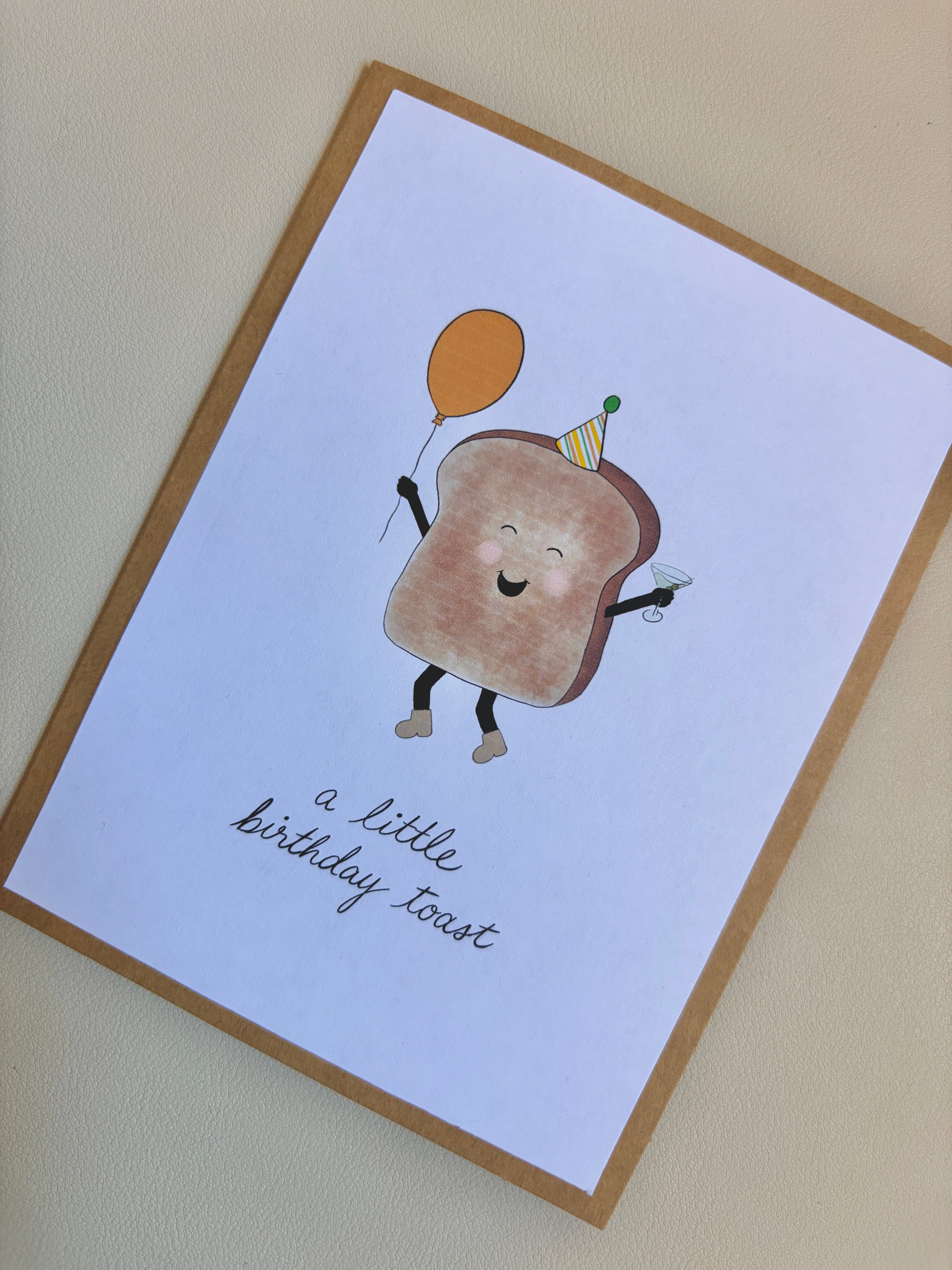 'a little birthday toast' Birthday Card