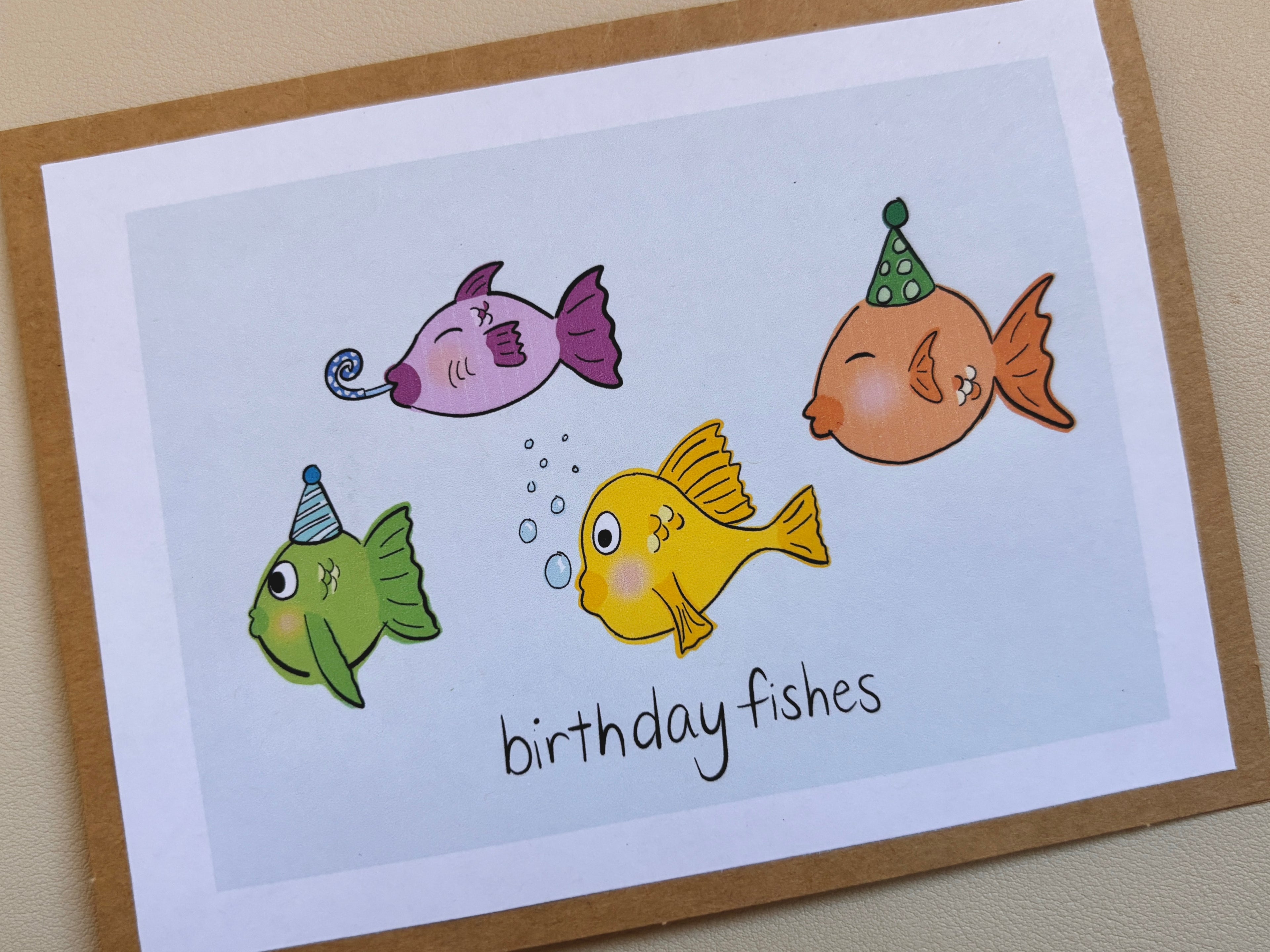 'Birthday Fishes' Birthday Card