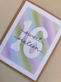 'sweet sixteen' birthday card