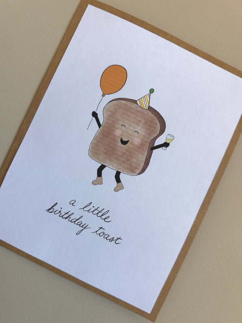 'a little birthday toast' Birthday Card
