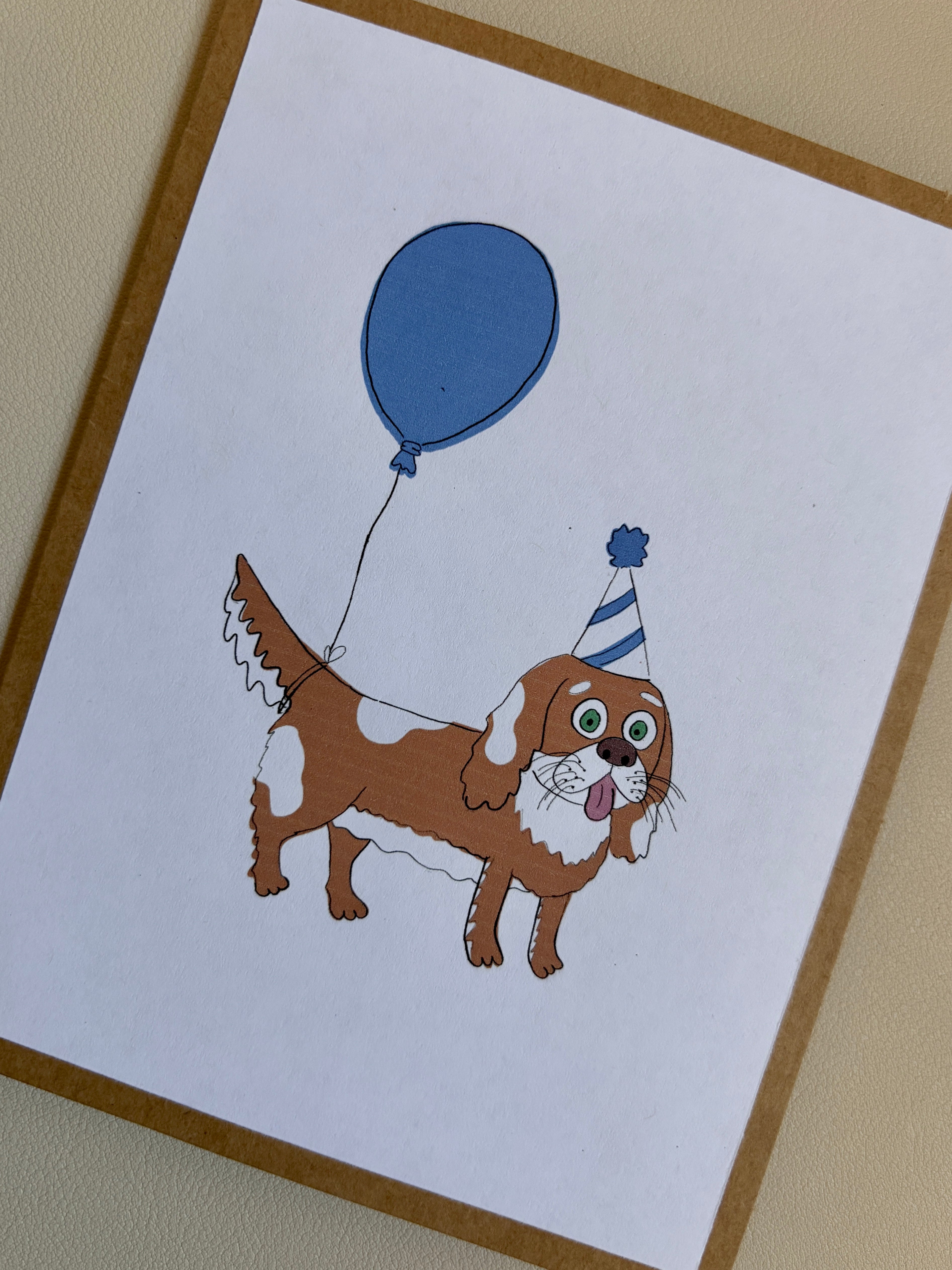 King Charles Spaniel Birthday Card