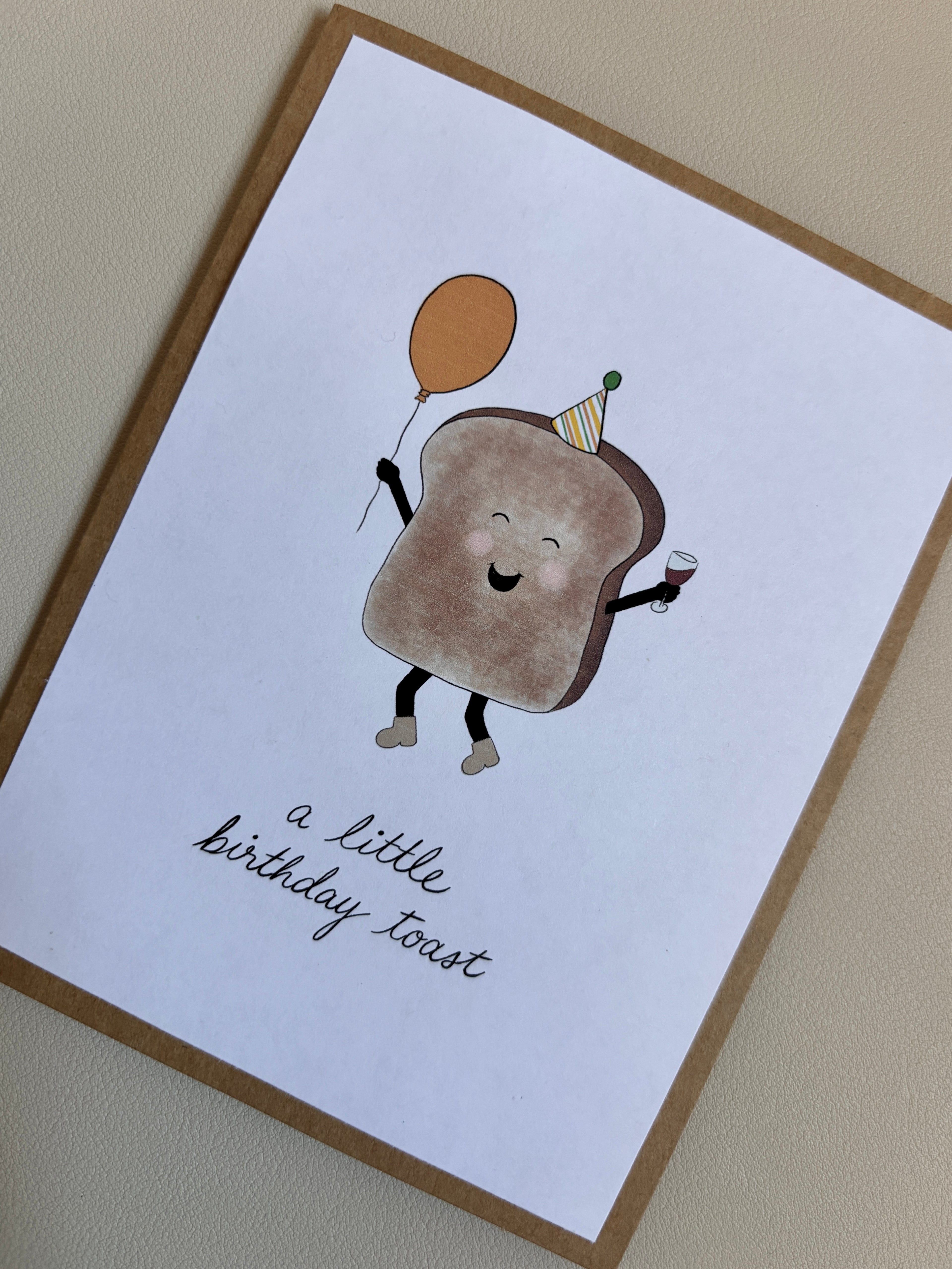 'a little birthday toast' Birthday Card