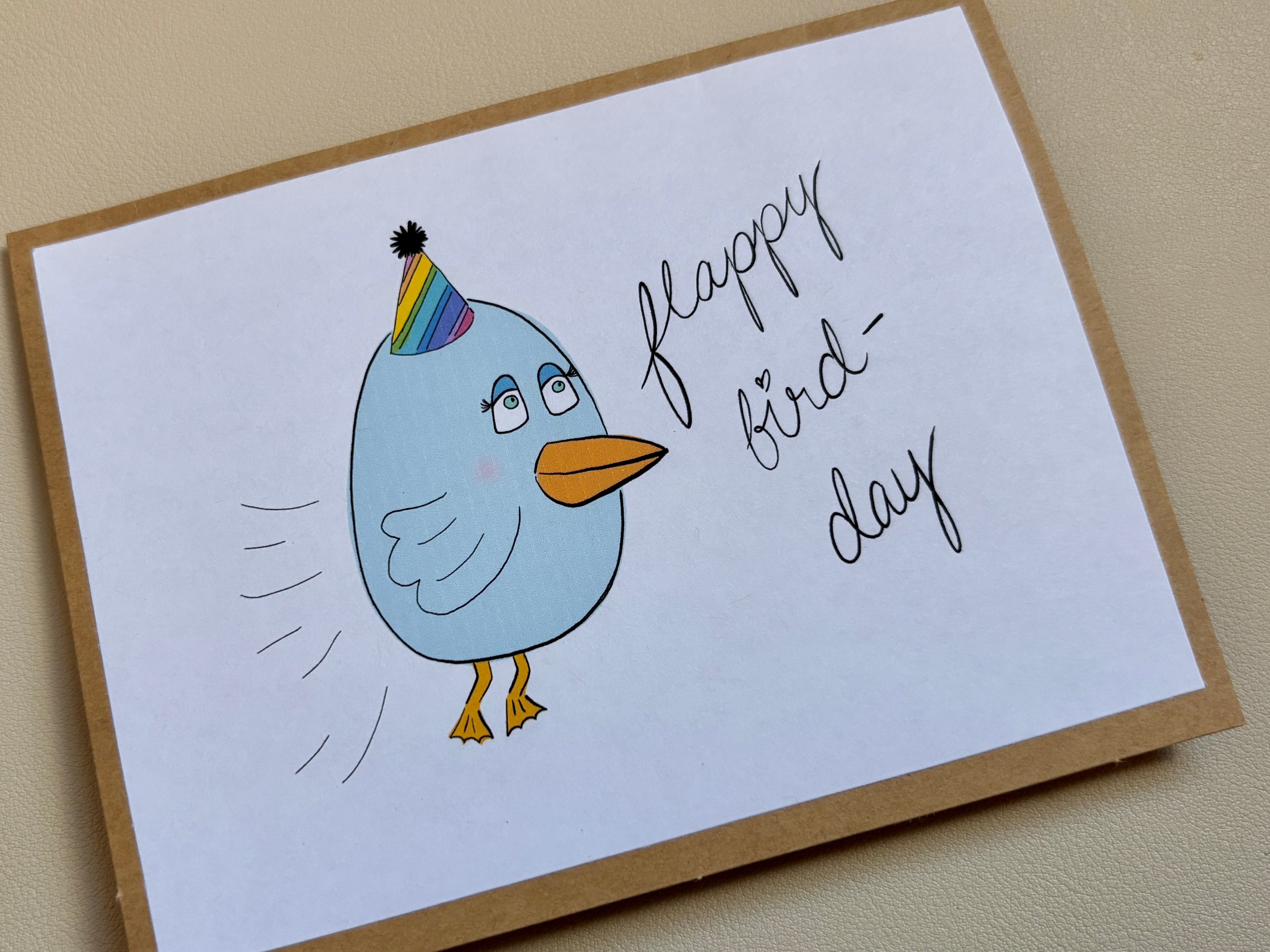 'flappy bird-day' Birthday Card