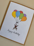 'Happy Birthday' Monkey Birthday Card
