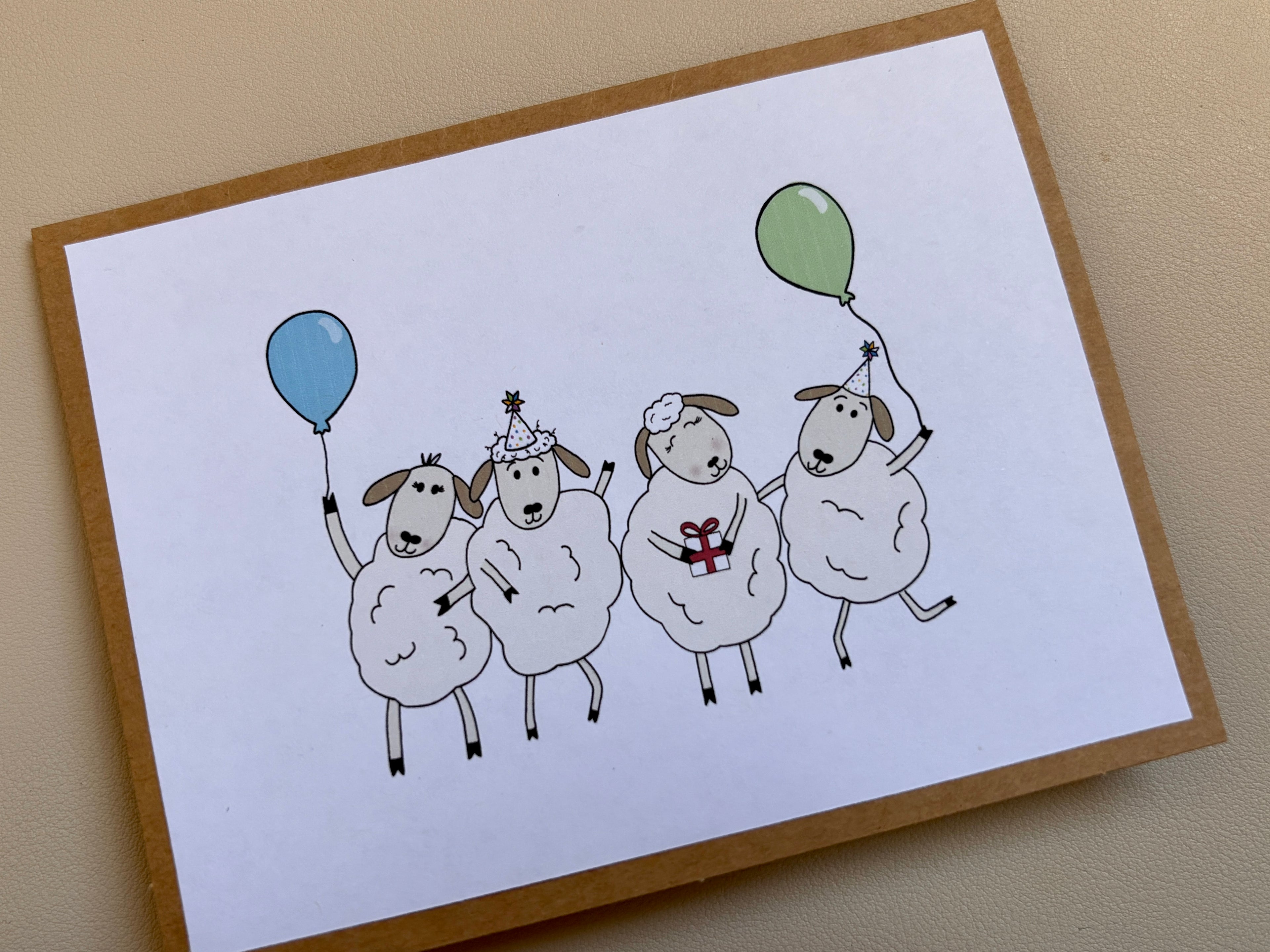 sheep herd Birthday Card