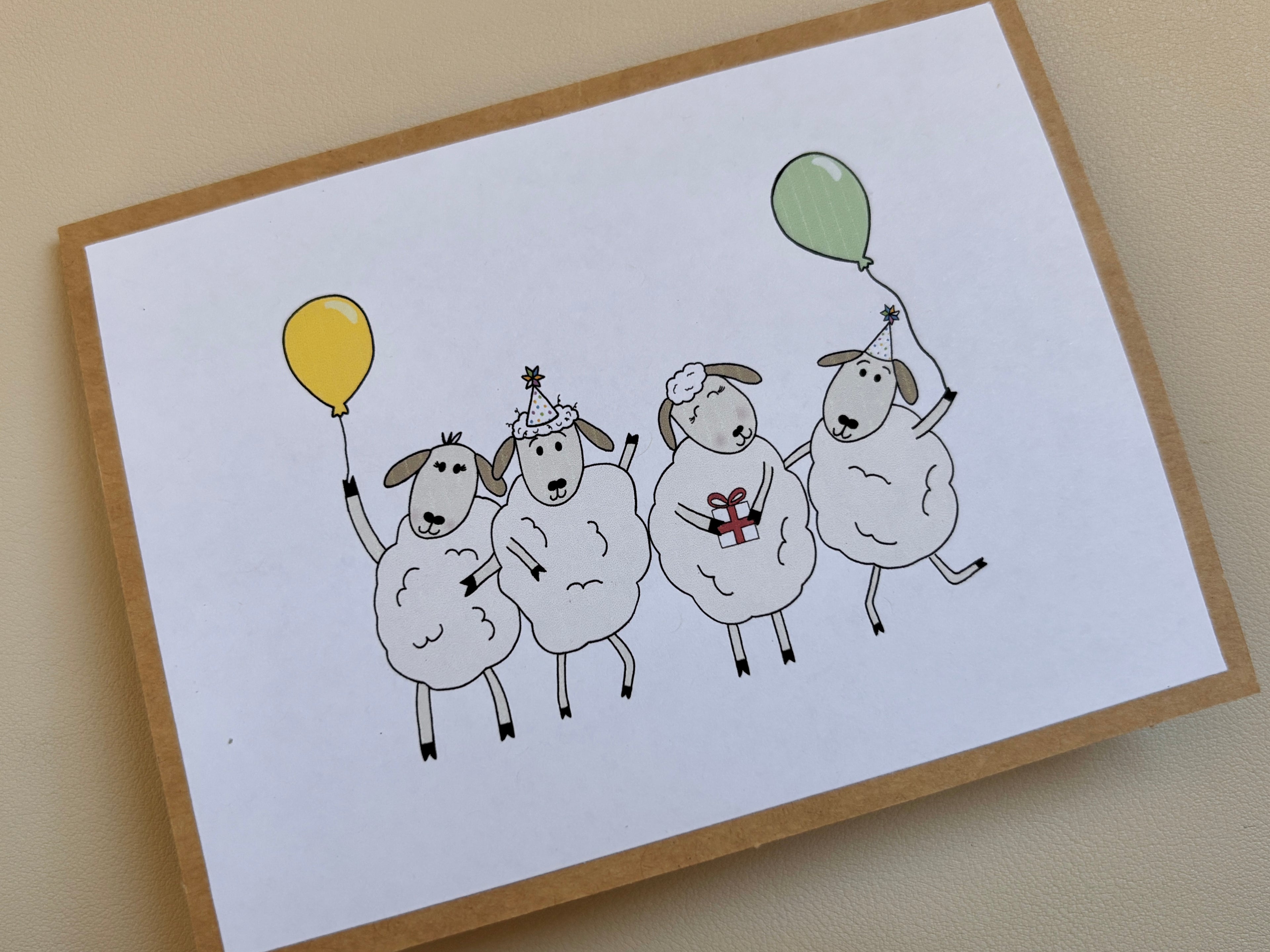 sheep herd Birthday Card