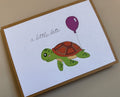 "... a little late" turtle Belated Birthday Card
