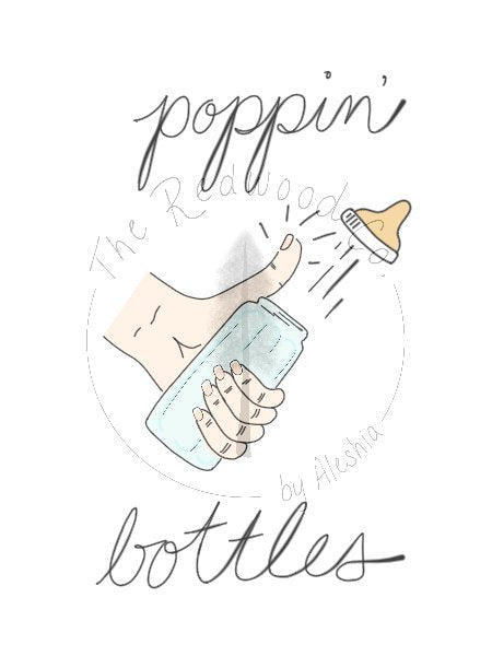 'poppin' bottles' New Baby Card