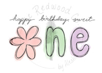 'happy birthday, sweet ONE' 1st Birthday Card
