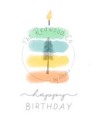 "happy BIRTHDAY' layered cake Birthday Card